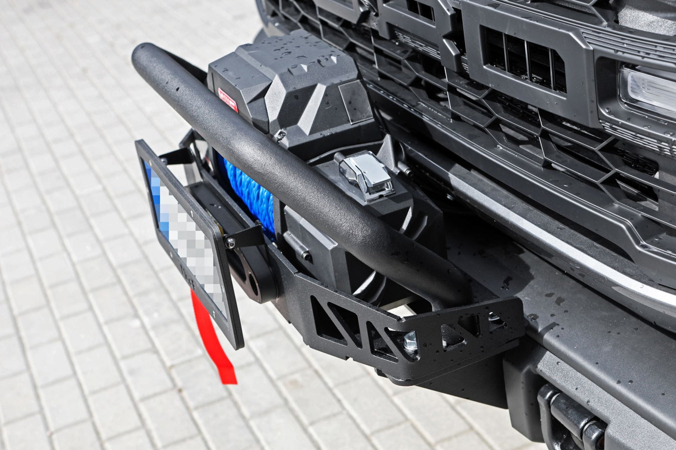 Lightweight Folding Winch License Plate Bracket