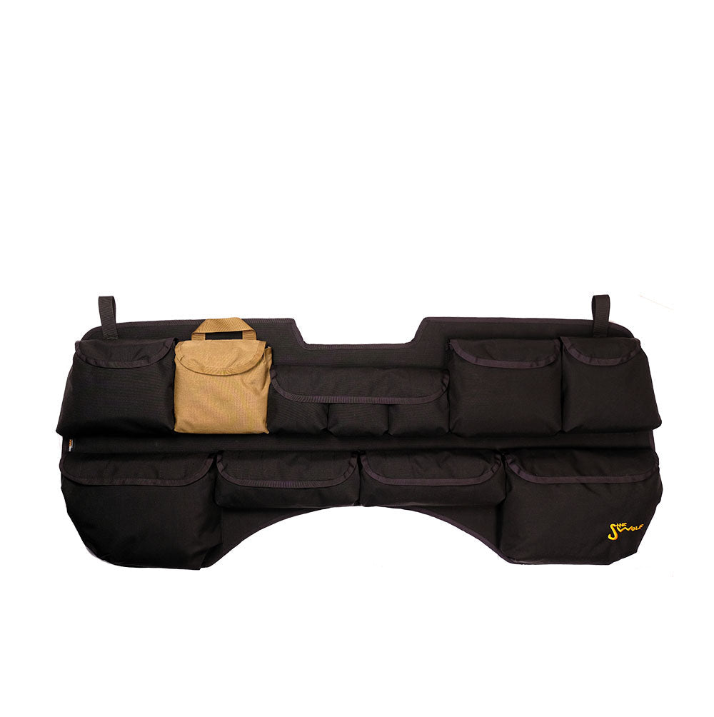 Organisateur de lunette arrière SHE-WOLF pour Mitsubishi Pajero 4 (2006–2017) avec trousse de premiers secours ou sac à fermeture arrachée amovible