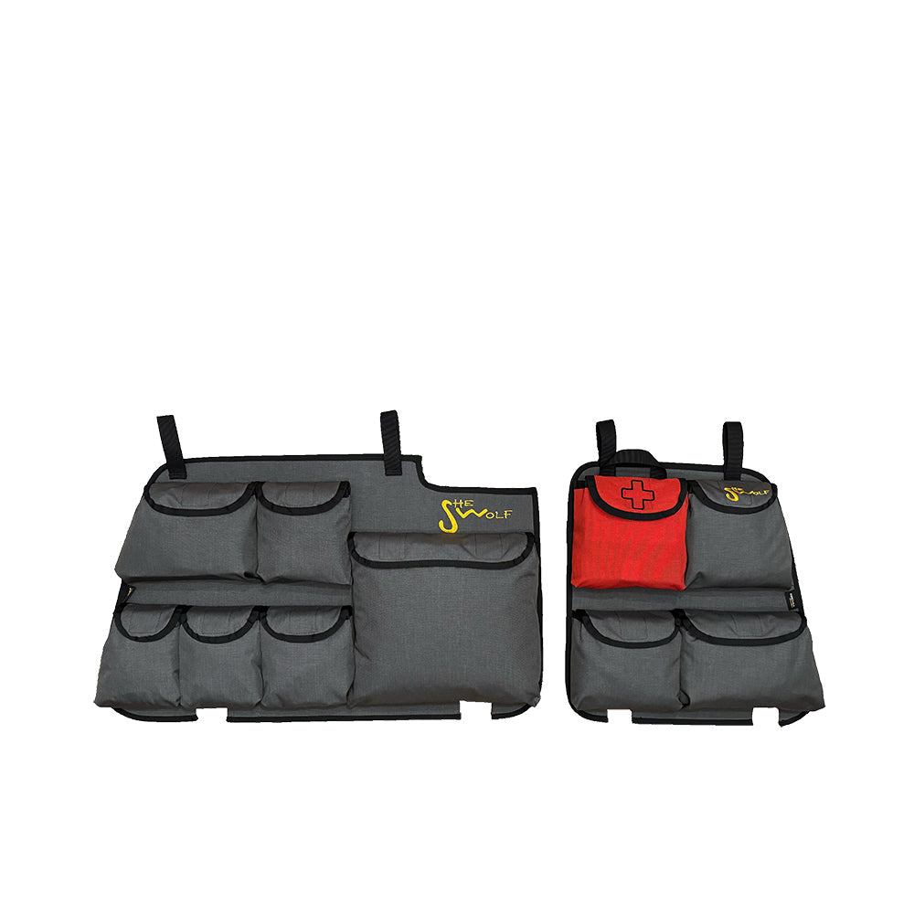 Organisateur de lunette arrière SHE-WOLF pour Nissan Patrol Y61 avec trousse de premiers secours ou sac détachable