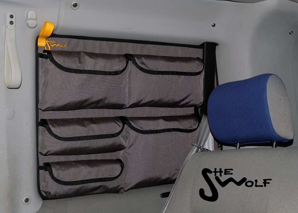 SHE-WOLF Organizer for the right window side of VW T4 SHORT (with air conditioning in the A-pillar)